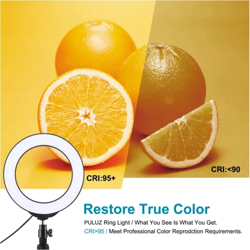Кольцевая USB LED лампа Puluz PKT3031 4.7" c настольным штативом (PKT3031) фото 2