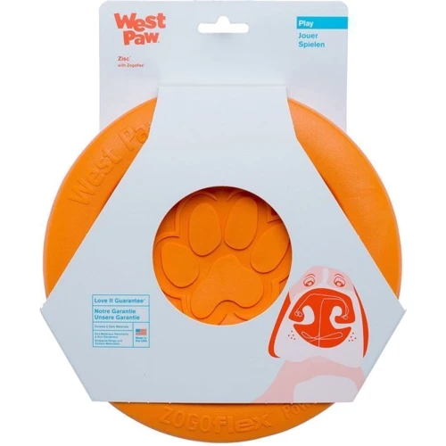 Игрушка для собак West Paw Zisc Large Tangerine Фрисби большая оранжевая 22 см (ZG031TNG): Производитель West Paw