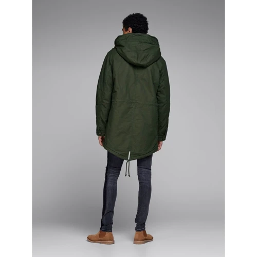 Парка Jack & Jones 43573344 46 зеленая демисезон с капюшоном: Подкладка На подкладке