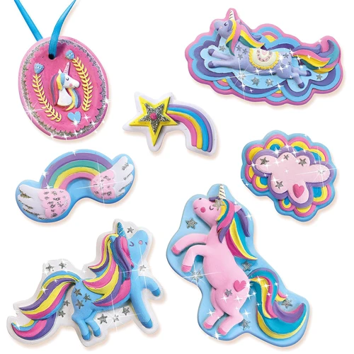 Набор для создания гипсовой фигурки Ses Creative Единороги (гипс, формочки, краск, кисть, блест.) (01359S)