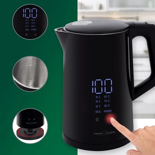 Електрочайник ProfiCook PC-WKS 1243 Black: Об'єм, л 1.7