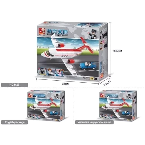 Конструктор Sluban Авіація - Літак (M38-B0365): Кількість деталей, шт. 275