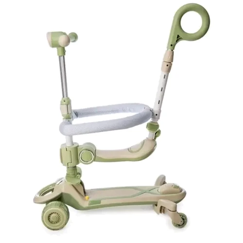 Самокат детский 5 в1 Maraton Baby Care 388 зеленый: Конструкция рамы цельная
