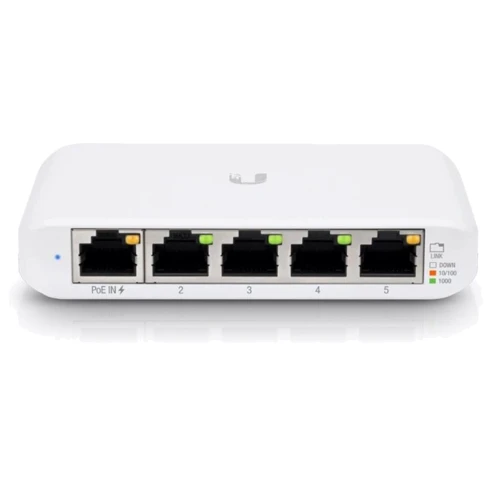 Сетевой коммутатор Ubiquiti USW-Flex-Mini: Порты только Gigabit Ethernet (10/100/1000)