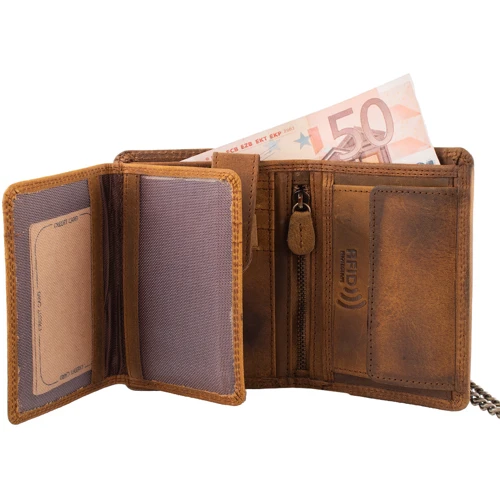Мужское портмоне DNK Leather коричневое (DNKN4C-VIN-C-brown) фото 6