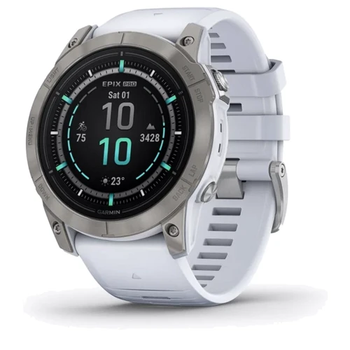 Смарт-часы Garmin Epix Pro (Gen 2) 51mm Sapphire Titanium with Whitestone Band (010-02804-11)
