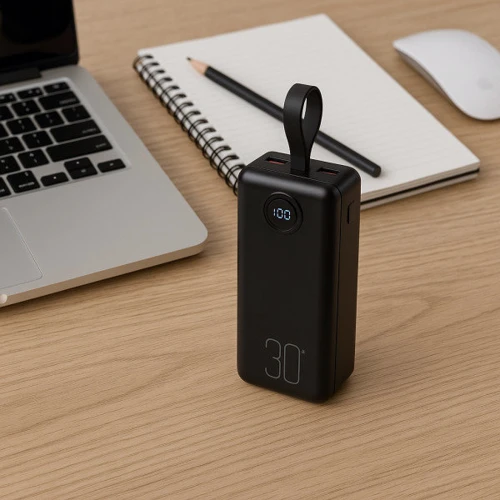 Внешний аккумулятор XO Power Bank 30000mAh PR240 Dispaly 22.5W Black