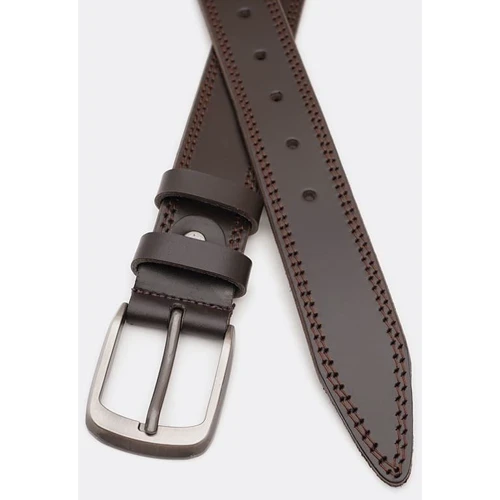 Чоловічий ремінь Borsa Leather коричневий (V1115FX04-brown): Стать Мужской