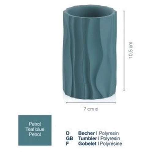 Склянка для зубних щіток KELA Merida бірюзова 10.5х7 см (23773)