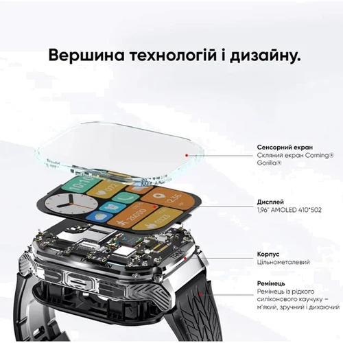Смарт-часы Kospet Tank M3 Black фото 10