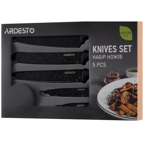 Набор кухонных ножей Ardesto Midori 5 предметов (AR2105BWD): Количество предметов 5