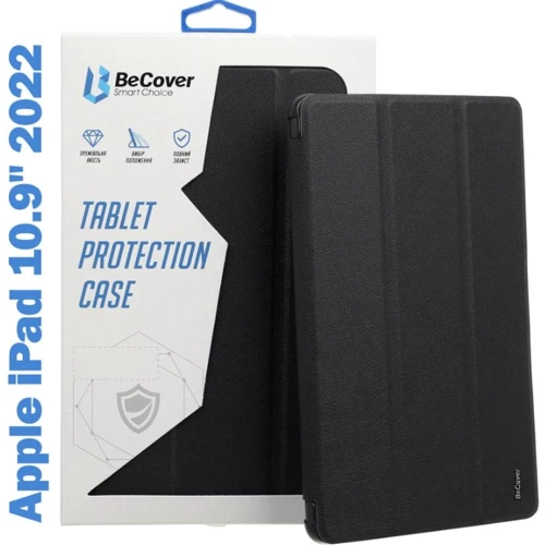 Аксессуар для iPad BeCover Removable Case with Pencil mount Black for iPad 10.9 (2022 / 2024) / iPad 11 2025 (708761)