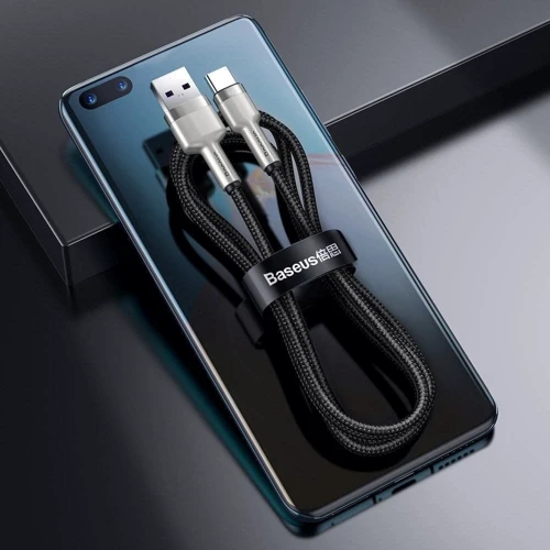 Кабель Baseus USB Cable to USB-C Cafule Metal Data 66W 25cm Black (CAKF000001) фото 11