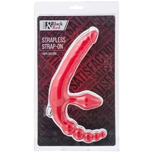 Безремневой страпон Black & Red By Toyfa Strapless Strap-On