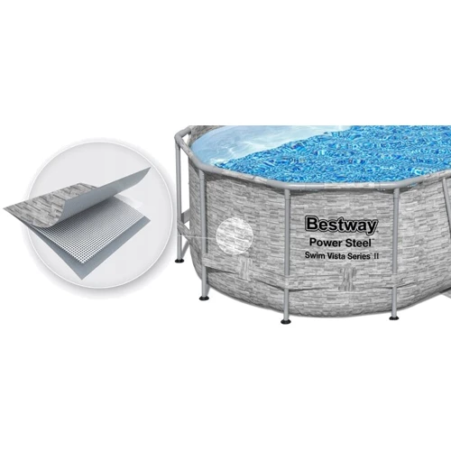 Каркасный бассейн Bestway 56716, 549х274х122 см 5 678 л/ч с дозатором лестницей и тентом фото 12