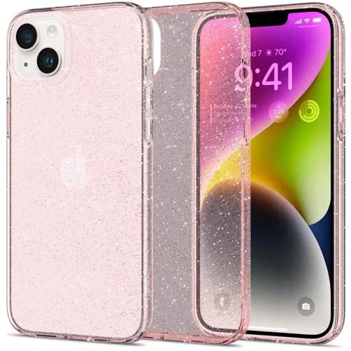 Чехол для iPhone Spigen Liquid Crystal Glitter Rose Quartz (ACS05035) for iPhone 14 фото 7