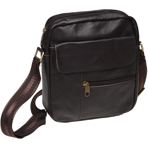 Мужская сумка планшет Borsa Leather коричневая (к1111-brown)
