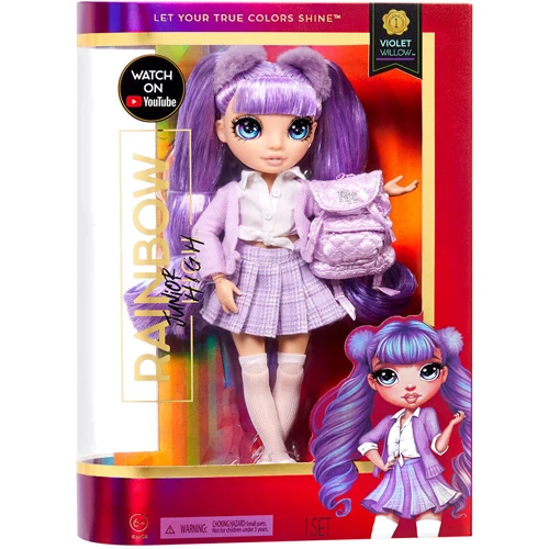 Кукла Rainbow High серии Junior - Вайолет Виллоу (с аксессуарами): Высота, см 23