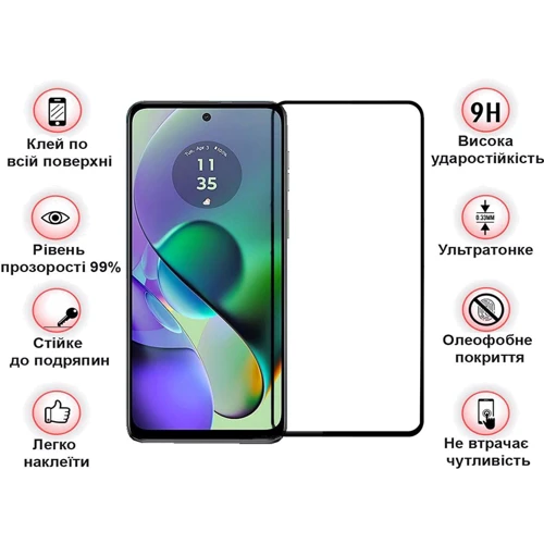 Аксессуар для смартфона BeCover Tempered Glass Black for Motorola Moto G54 / G54 Power (710107)