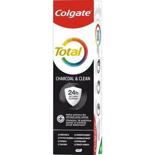 Colgate Total Charcoal & Clean Антибактеріальна зубна паста з деревним вугіллям 75ml: Об'єм, мл 75