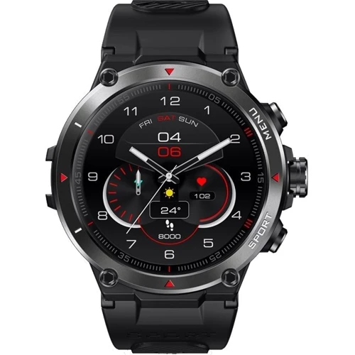 Смарт-часы Zeblaze Stratos 2 Meteorite Black: Дисплей 1.3" AMOLED (320х360) / 326 ppi