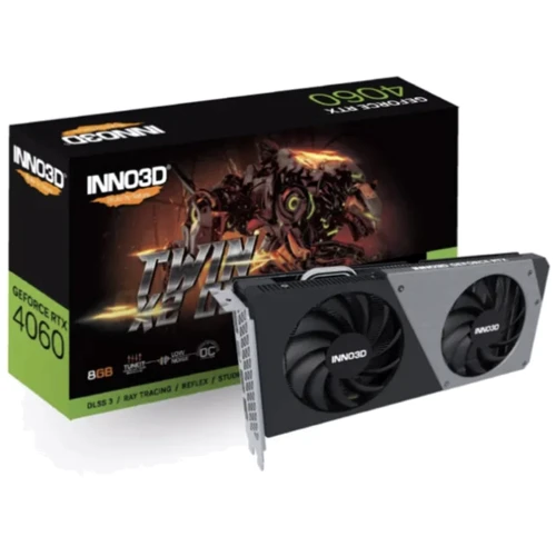 Видеокарта INNO3D GeForce RTX 4060 TWIN X2 OC (N40602-08D6X-173051N): Объем памяти, Гб 8