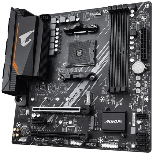 GIGABYTE B550M AORUS ELITE: Оперативная память 4xDDR4 4733 МГц, до 128 ГБ