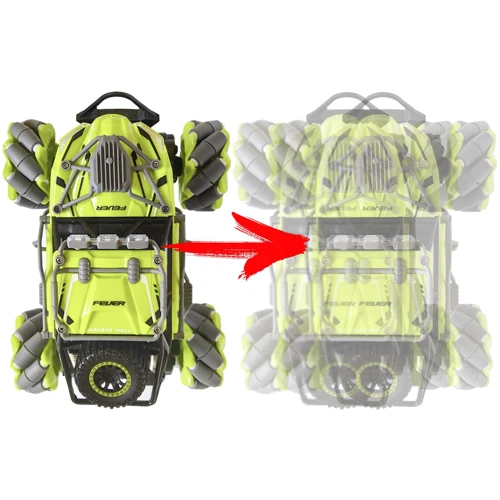 Трюковая Машинка Вездеход на р/у с пультом Fever Buggy 4WD 4x4, зеленая (SL-198A-PG)