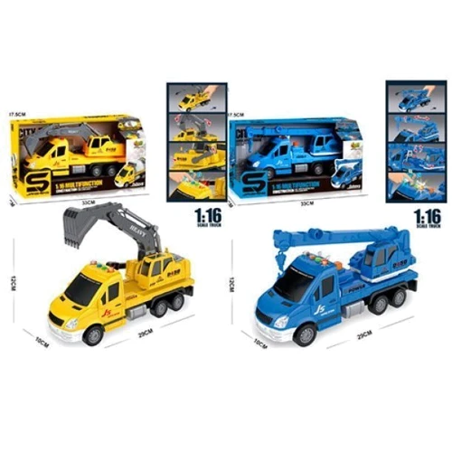 Будтехніка: 1:16, інерція, звук, світло (2 види) (JS133-JS135A)