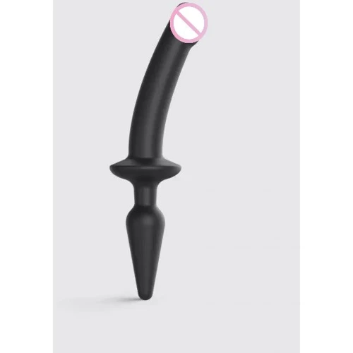 Анальная пробка с дилдо Strap-On-Me Switch Plug-In Semi-Realistic Dildo Black - XXL