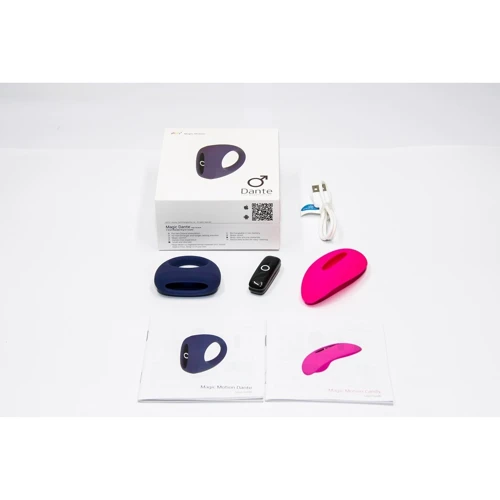 Кліторальний стимулятор і ерекційне кільце Magic Motion - Candy & Dante Kit