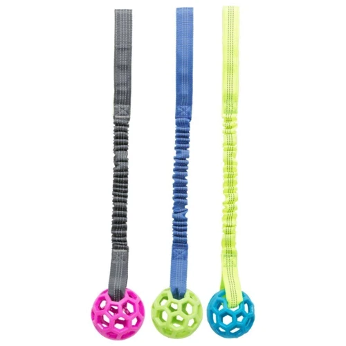 Игрушка для тренировки собак Trixie Bungee Tugger с мячом 7x48 см (4011905328690) фото 2