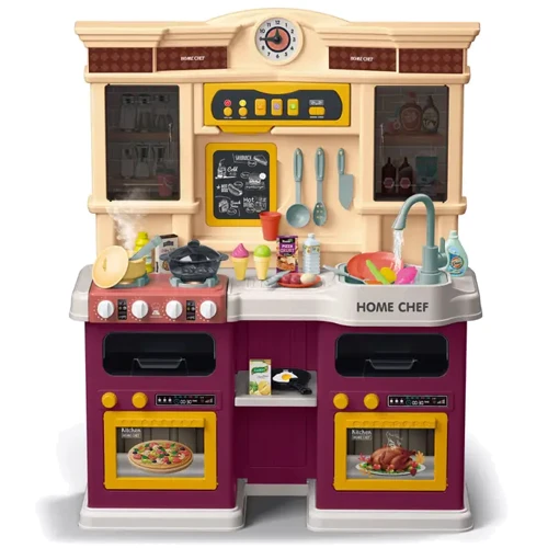 Кухня детская: высота 83 см, 85 элементов, звук, свет, парогенератор, подача воды, аксесуары (922-135): Производитель Noname