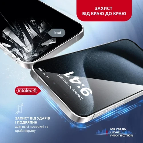 Защитное стекло для iPhone Intaleo Tempered Glass MagicBox Black for iPhone 15 Pro Max фото 5
