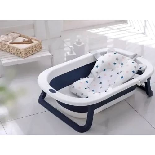 Ванна складана Babyhood Комфорт, синя + гірка для купання (BH-323B+W) фото 5