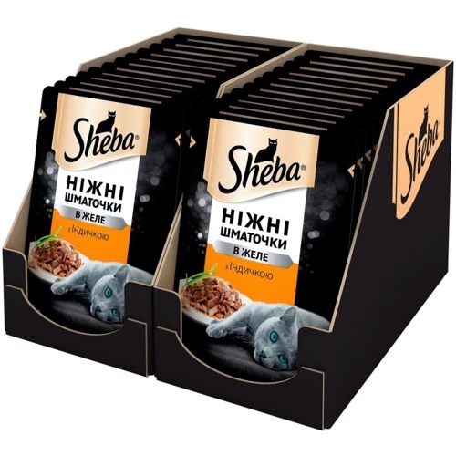 Влажный корм Sheba cij POU для котов с индейкой в желе 24х85 г (4770608258870) фото 8
