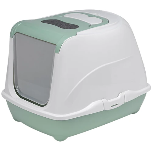 Туалет Moderna Flip Cat Jumbo закритий для котів 58х45х42 см світло-зелений (58954)