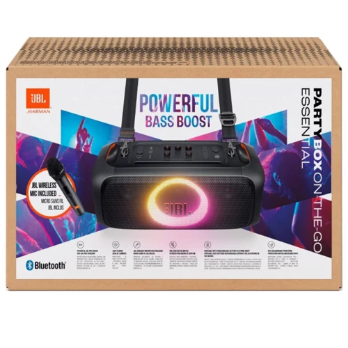 Акустика JBL PartyBox On The Go Essential Black (JBLPBOTGES): Звукова система 2.1