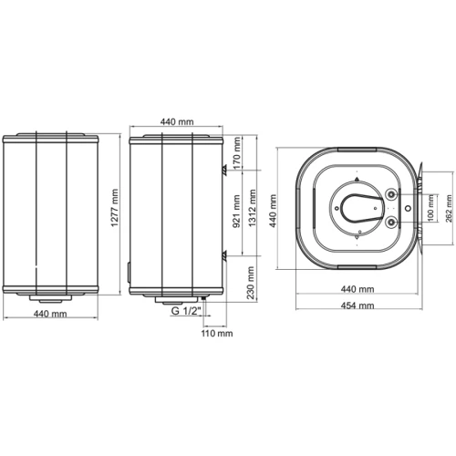Бойлер ARTI WH Cube Comby 150L/1: Монтаж настінний