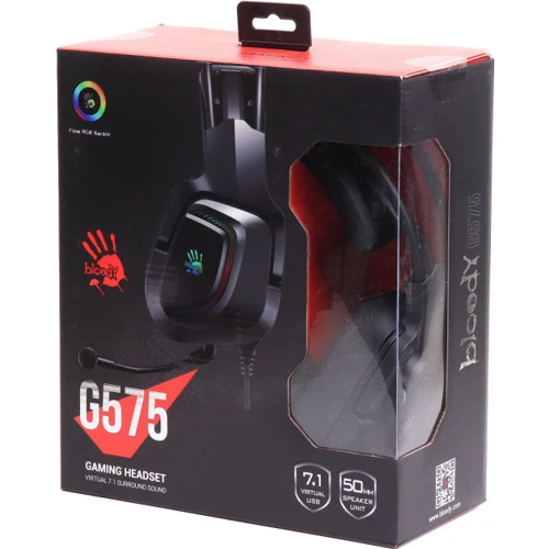 Наушники A4Tech Bloody G575 Black: Сопротивление наушников (Ом) 16