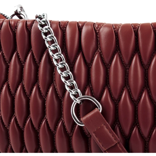 Женская сумка-пошет Valiria Fashion красная (ODA9052-1): Тип ручки Со съемной ручкой, Короткая ручка, На цепочке, Плечевой ремень, Со съемным ремнем