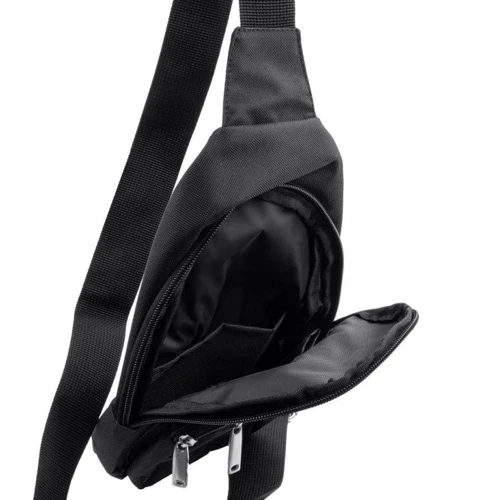 Чоловіча сумка-слінг DNK Leather чорна (DNK Joker 4 bag-1): Стать Чоловік