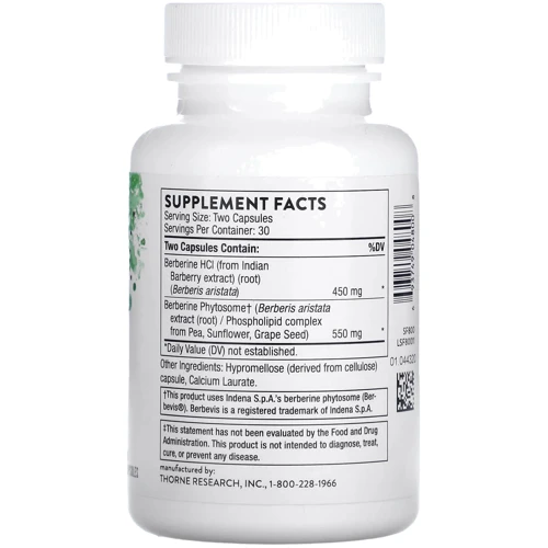 Thorne Research Berberine 60 Caps Берберин