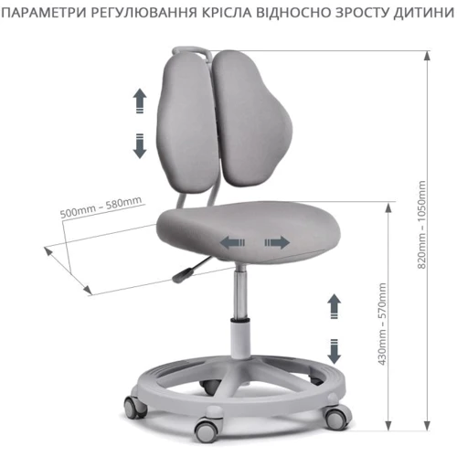 Детское кресло FUNDESK Pratico II grey фото 7
