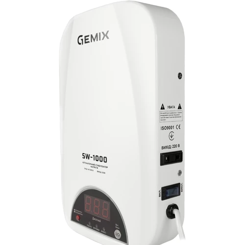 Стабилизатор напряжения Gemix SW-1000: Количество фаз одна