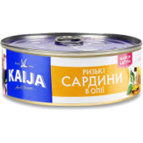 Сардины в масле Рижские Kaija 240 г (4751007731164): Вес нетто 240 г