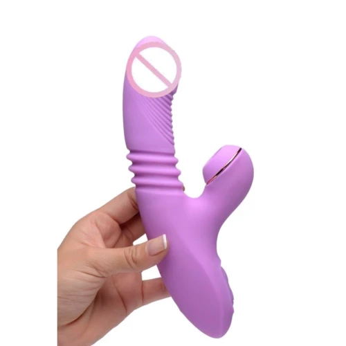 Вибратор-кролик Inmi Shegasm Pro-Thrust Thrusting Suction Rabbit с вакуумным стимулятором клитора