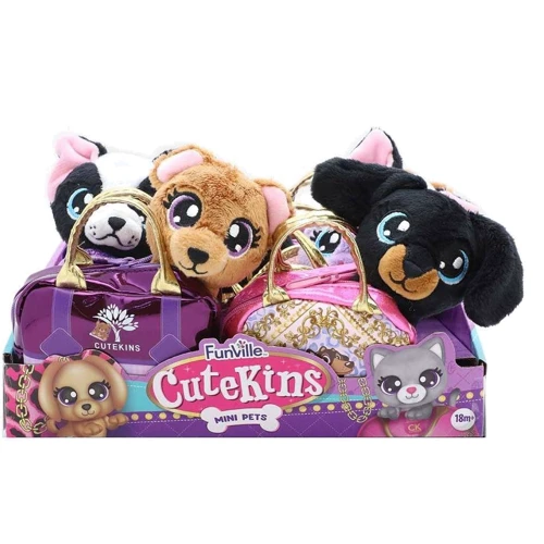 Мягкая игрушка Cutekins домашние любимцы в сумочках Такса 10 см (FV35061-1): Тип домашние питомцы
