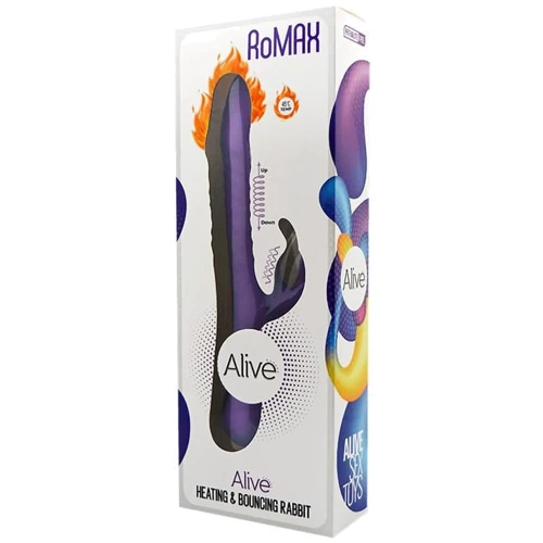 Вібратор кролик з підігрівом і ротацією Alive RoMAX Purple