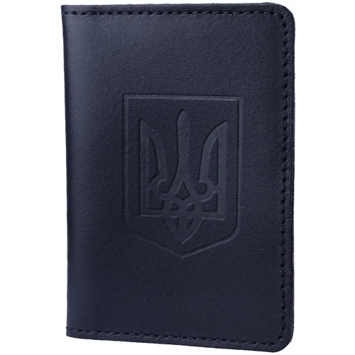 Чоловіча обкладинка для документів DNK Leather синя (DNK-minidoc-R-Gerb-colK)